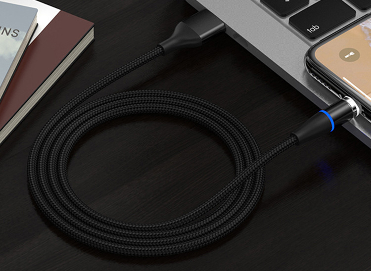 尼龍編織磁吸數據線，5A大電流，可傳輸數據