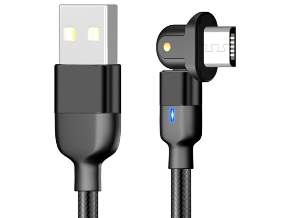 彎頭尼龍編織micro數據線